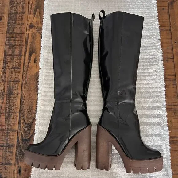 STIÚ Cindy Knee-High Platform Boot Brown Color Size 36. - Picture 5 of 13